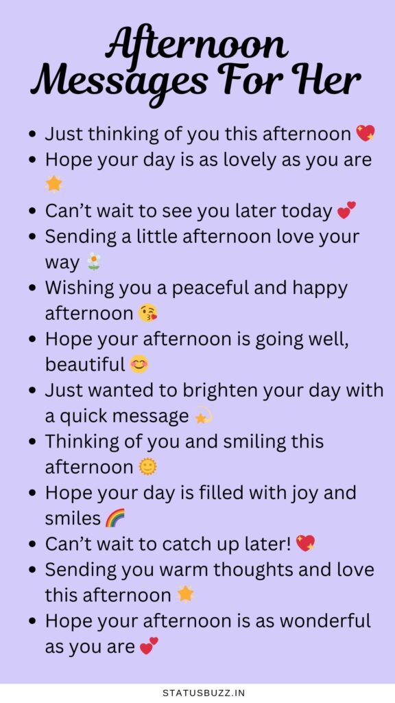 afternoon messages for her