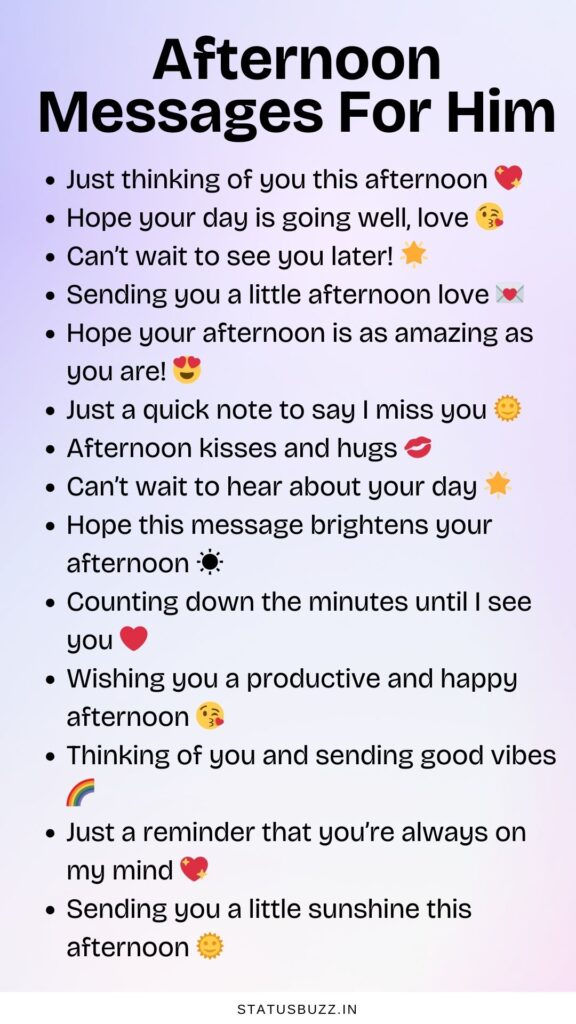 afternoon messages for him