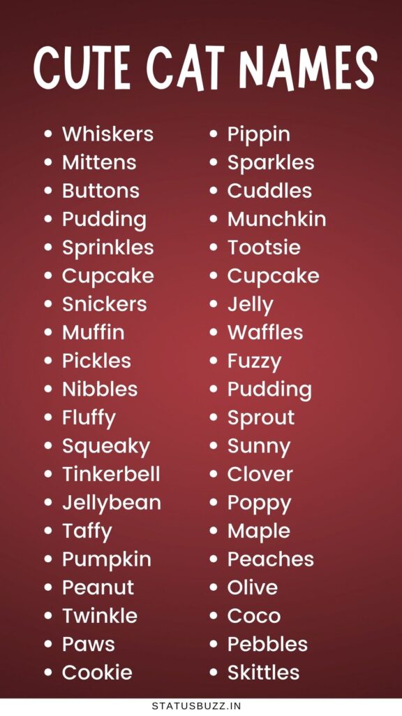 cute cat names
