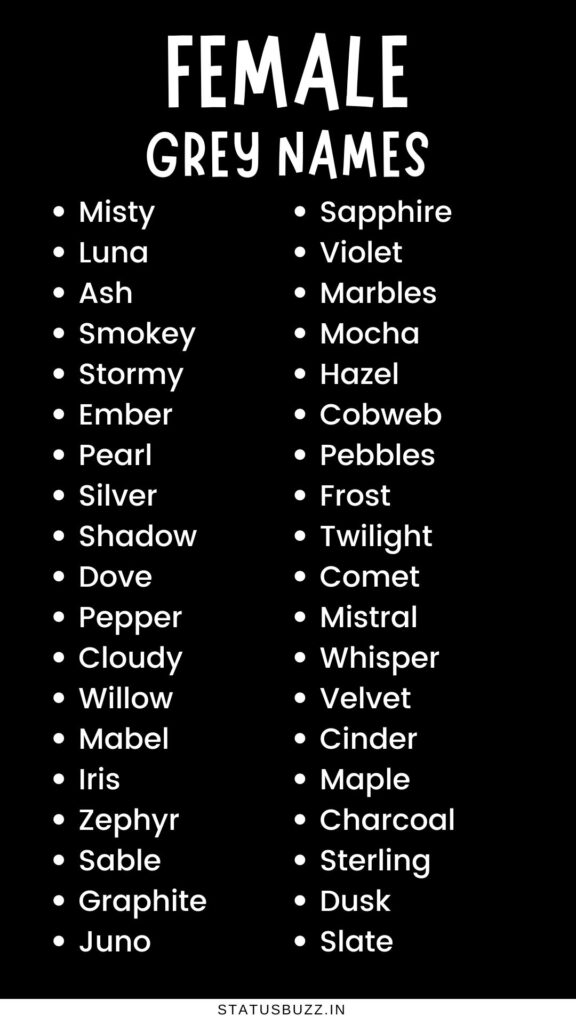 female Grey Cat Names