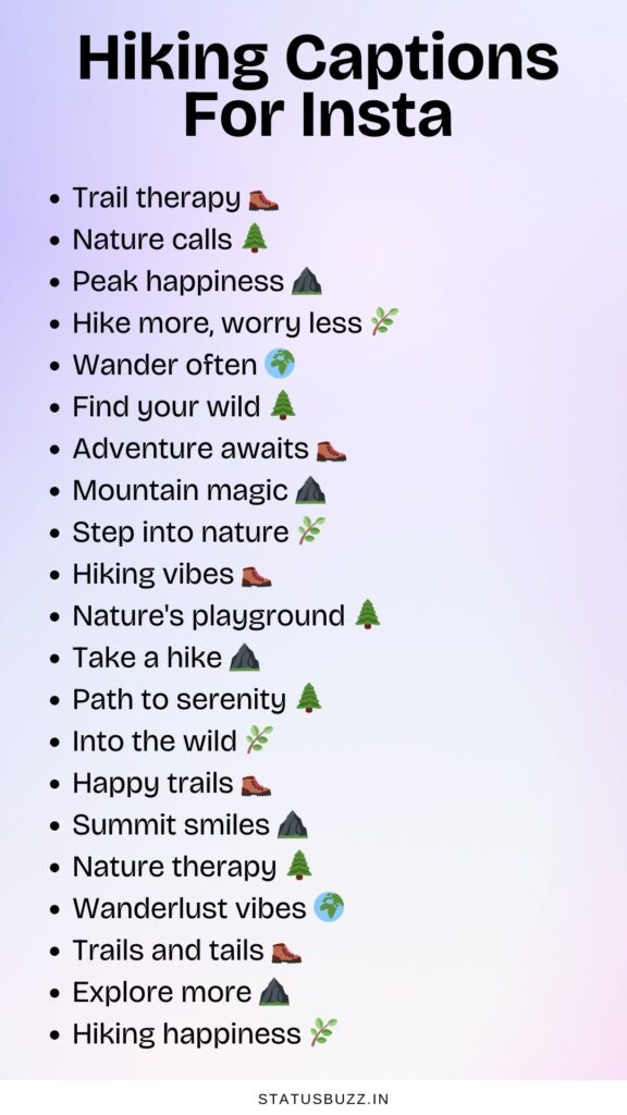 hiking captions for insta