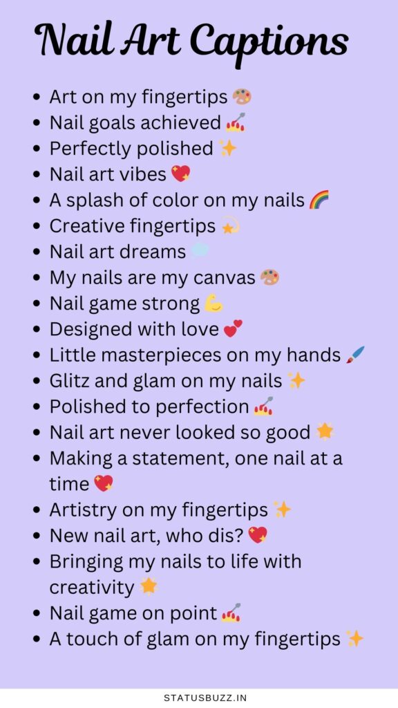 nail art captions
