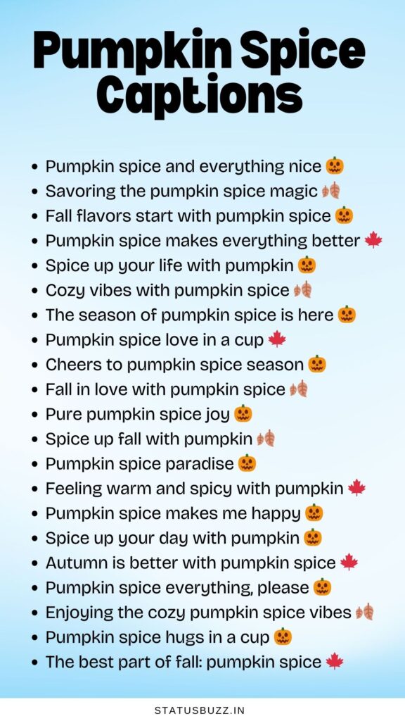 Pumpkin Spice Captions
