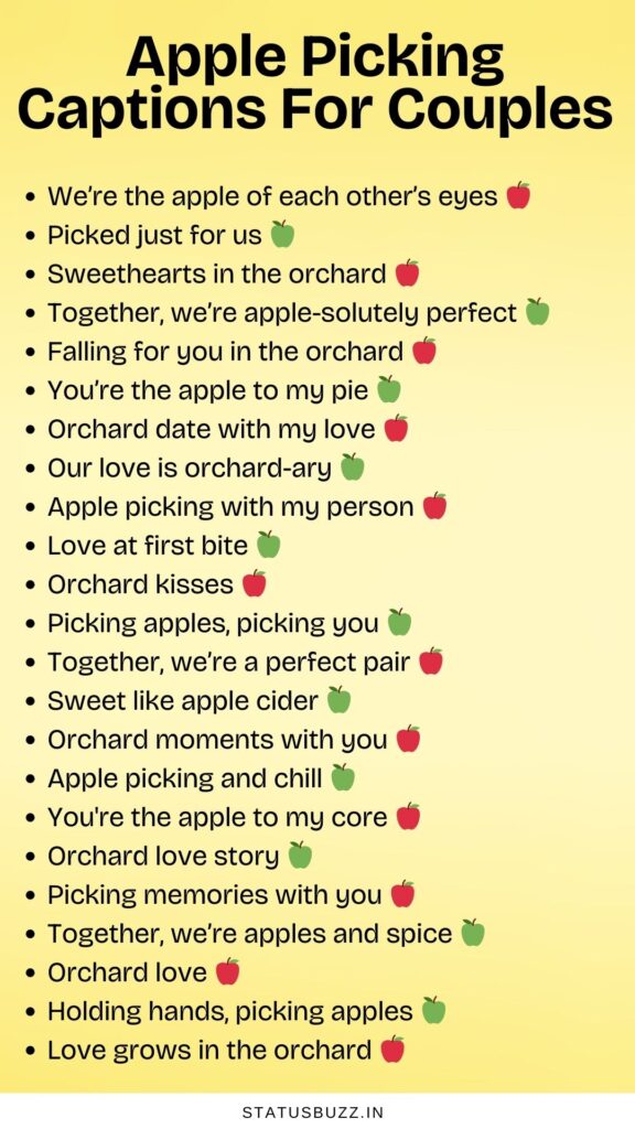 apple picking captions for couples
