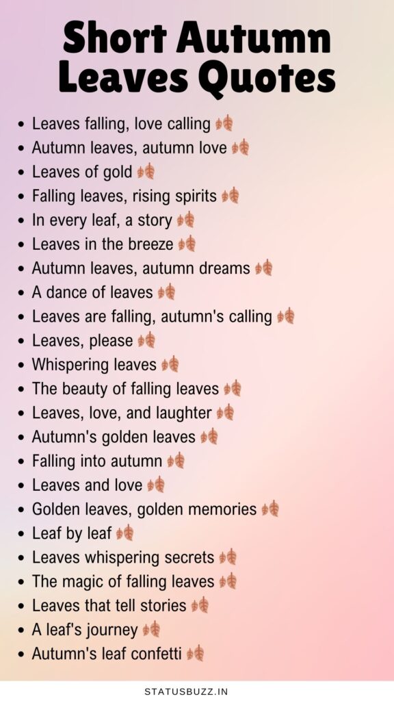 autumn leaves quotes