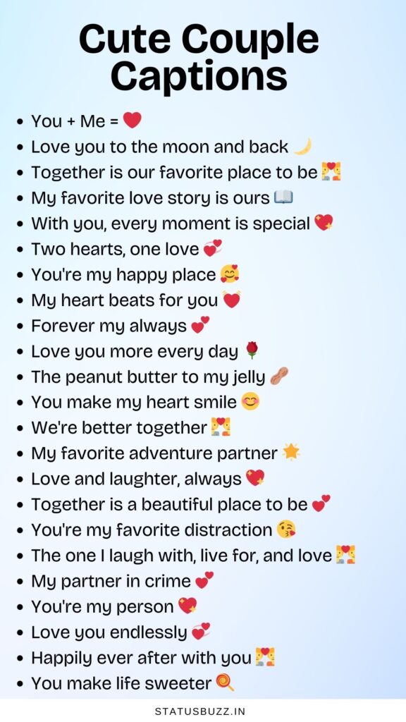 cute couple captions