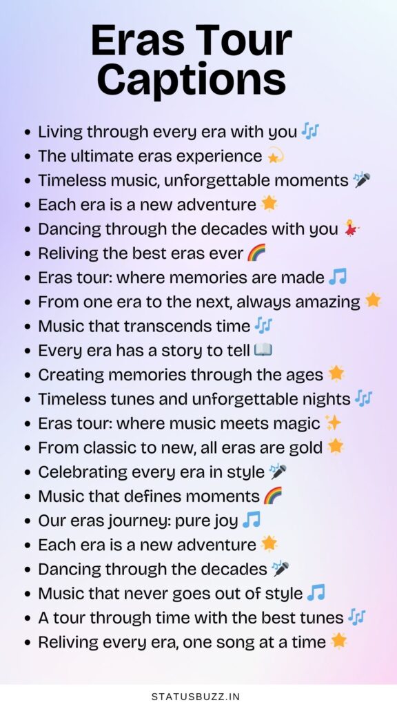 eras tour captions