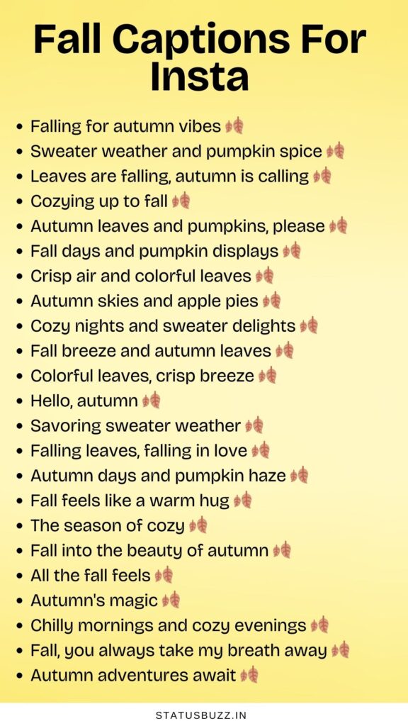 fall captions for insta