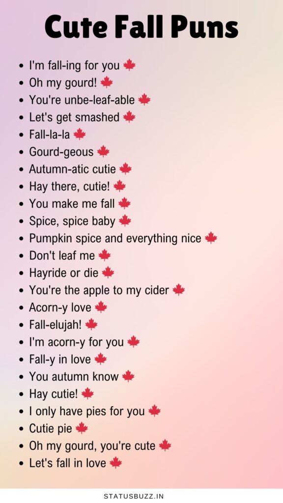 cute fall puns