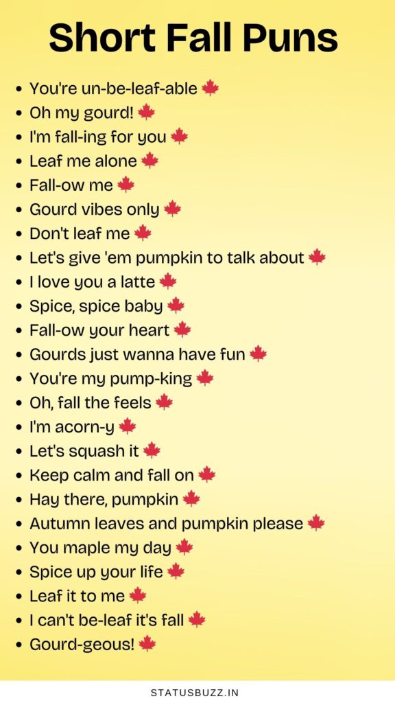 short fall puns