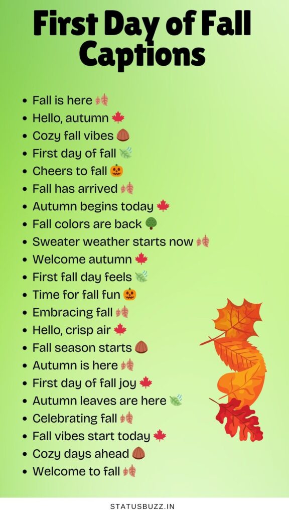 first day of fall captions