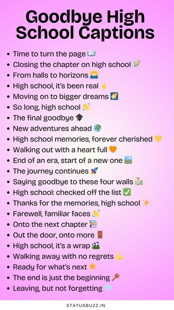 goodbye high school captions