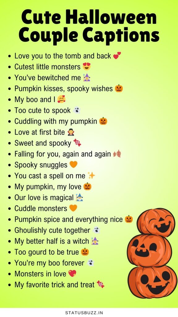 halloween couple captions