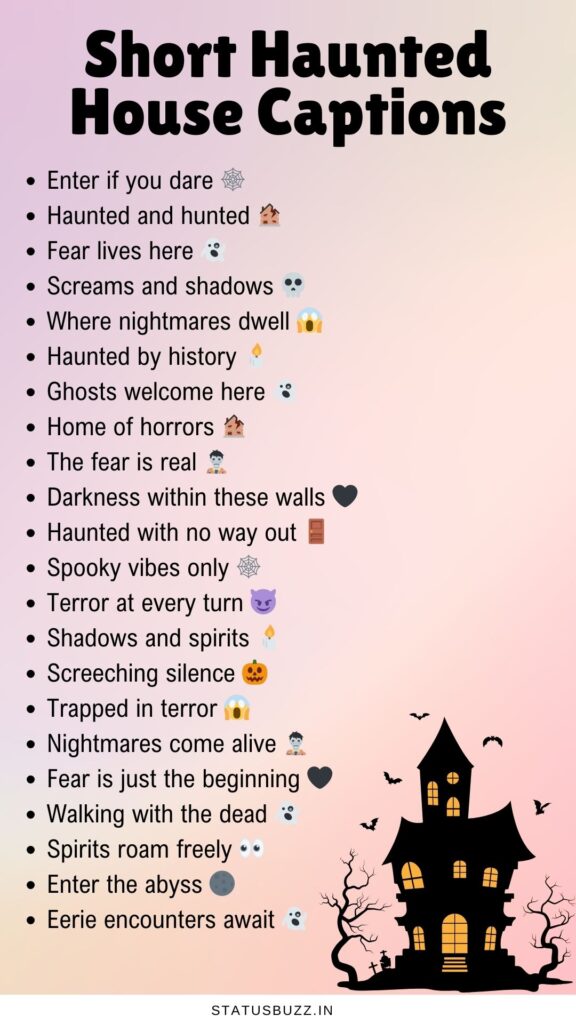 haunted house captions