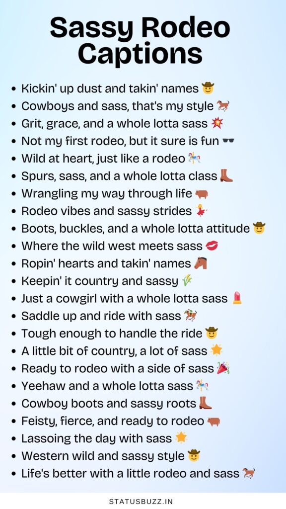 sassy rodeo captions