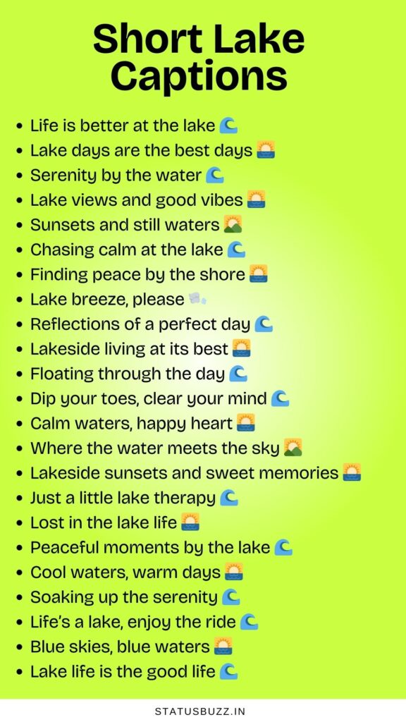 short lake captions