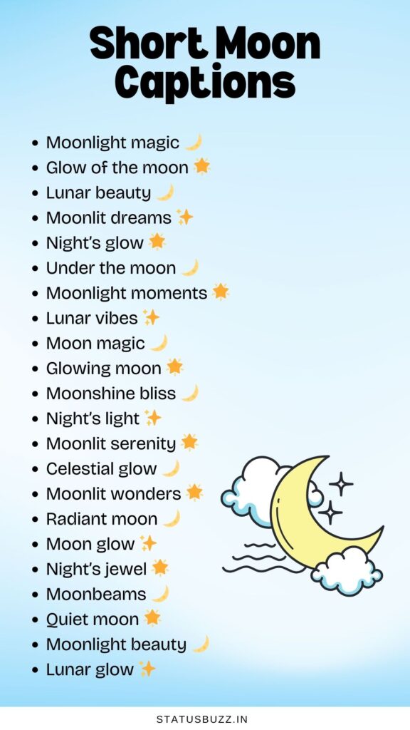 short moon captions