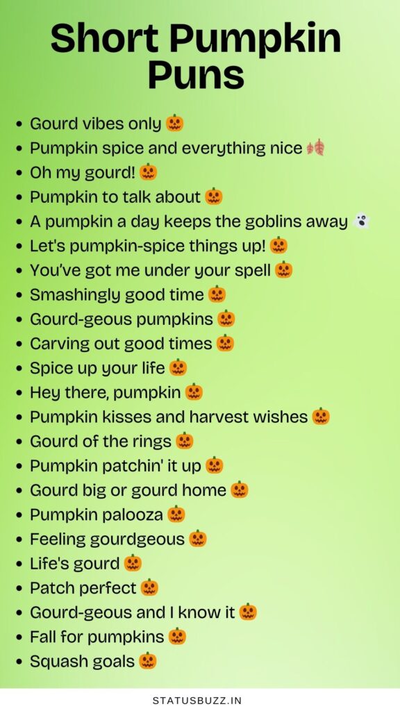 short pumpkin puns