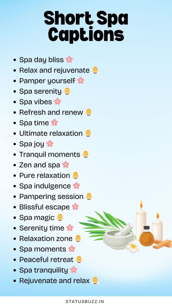 short spa captions