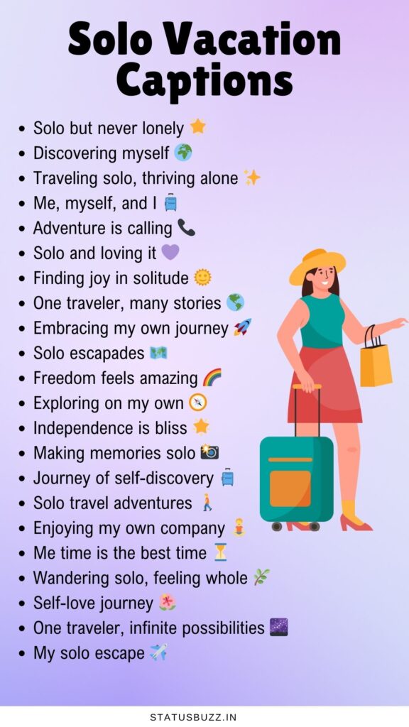 solo vacation captions