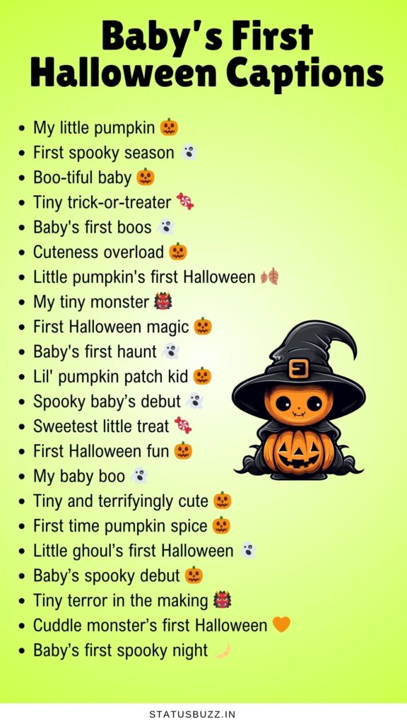 babys first halloween captions