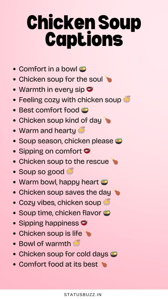 chicken soup captions