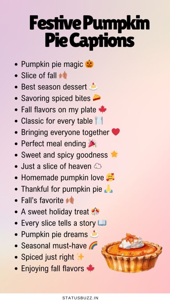 pumpkin pie captions