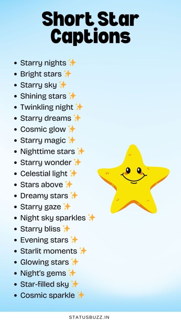 short star captions