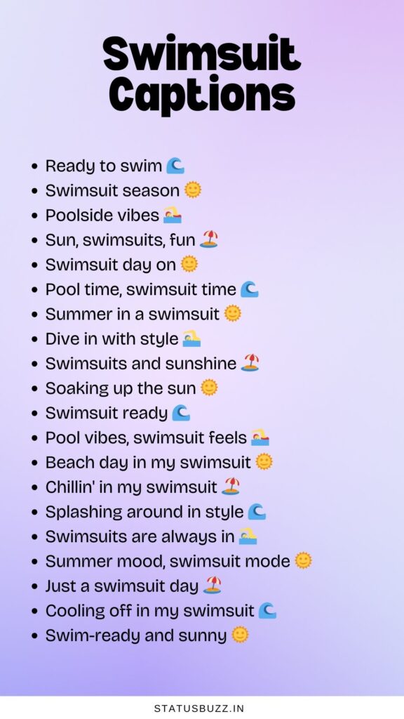 swimsuit captions