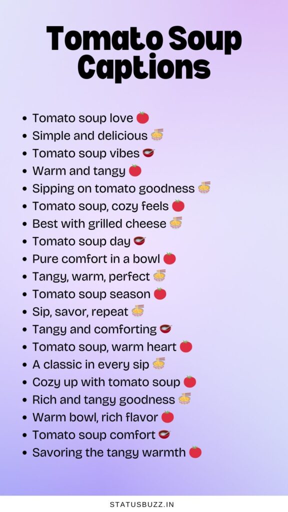 tomato soup captions