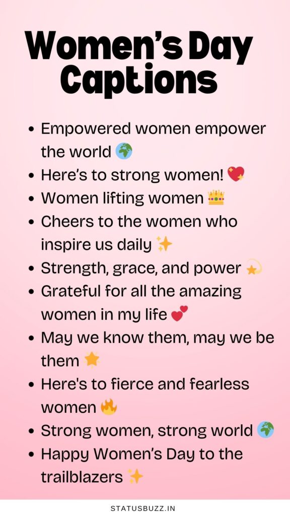 women's day captions for instagram