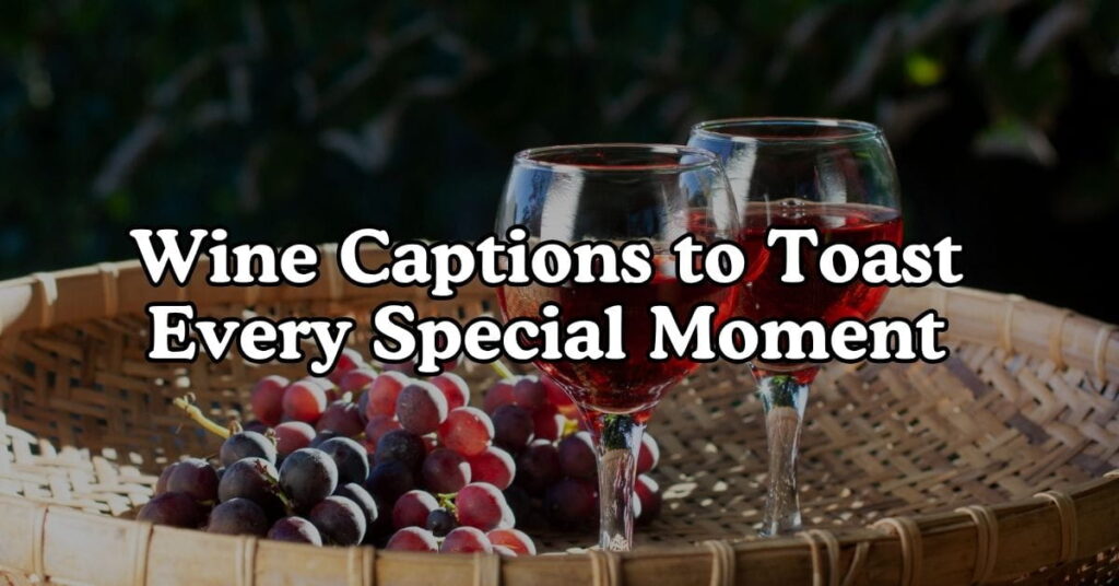 Wine Captions to Toast Every Special Moment