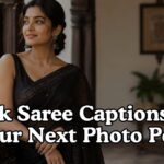 Black Saree Captions For Your Next Photo Post