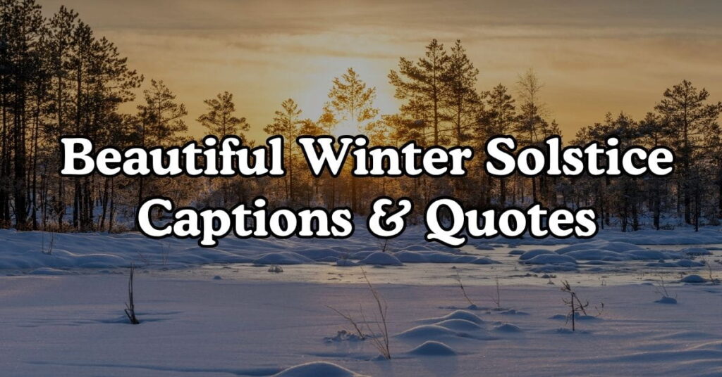 Beautiful Winter Solstice Captions & Quotes