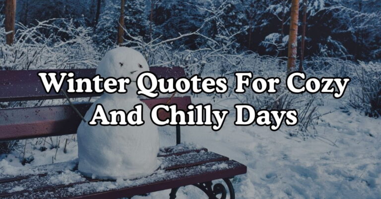 80+ Winter Quotes For Cozy And Chilly Days